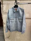 Balenciaga Long-sleeved Denim Jacket In Blue