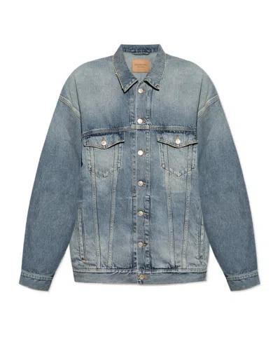Balenciaga Oversized Denim Jacket In Blue