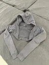 Balenciaga Long-sleeved Hooded Sweatshirt In Gray