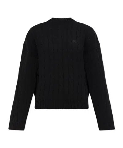 BALENCIAGA CABLE-KNIT LOGO SWEATER
