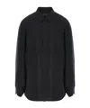 Balenciaga Tonal Stripe Oversize Button-up Shirt In Black