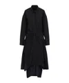 Balenciaga Maxi Layered Shirt Dress In Black