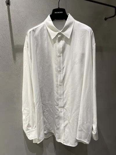 Balenciaga Long-sleeved Shirt In Gray