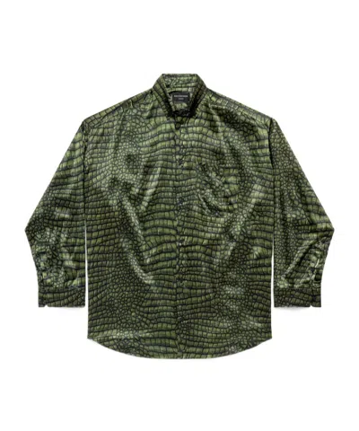 BALENCIAGA BALENCIAGA CACOON PRINTED LONG-SLEEVE SHIRT