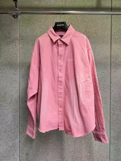 BALENCIAGA LOGO-EMBROIDERED SHIRT