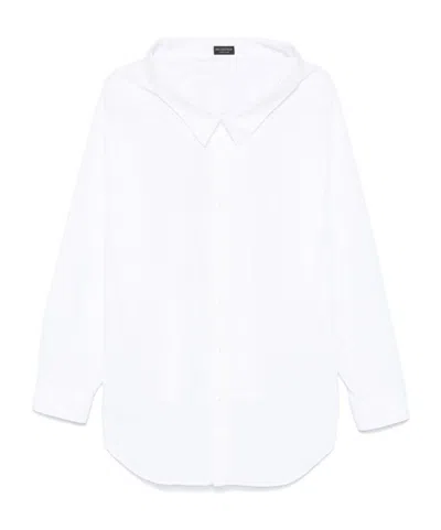 BALENCIAGA BALENCIAGA OFF-SHOULDER OVERSIZED POPLIN SHIRT