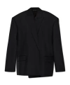 Balenciaga Long-sleeved Suit Coat In Black
