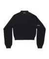 Balenciaga Long-sleeved Sweater In Black