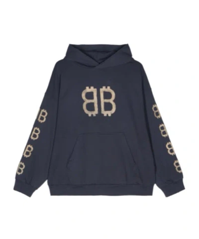 Balenciaga Long-sleeved Sweater In Black