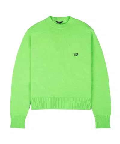 Balenciaga Long-sleeved Sweater In Green