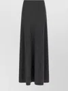 Balenciaga Long Wool Skirt Featuring Elastic Waistband In Gray