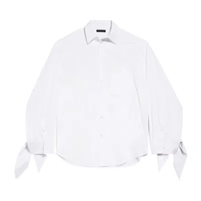 Pre-owned Balenciaga Long-sleeve Oversized Shirt 'white' | Women's Size S