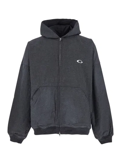 Balenciaga Look 35 Trompe Loeil Hoodie In Gray