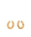 Balenciaga Loop Xxs Gold-tone Hoop Earrings In Yellow