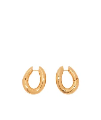 BALENCIAGA BALENCIAGA LOGO ENGRAVED LOOP EARRINGS