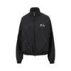 Balenciaga High Collar Jacket Elastic Cuffs Hem In Black