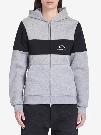 Balenciaga Loop Sports Icon Hoodie In Gray