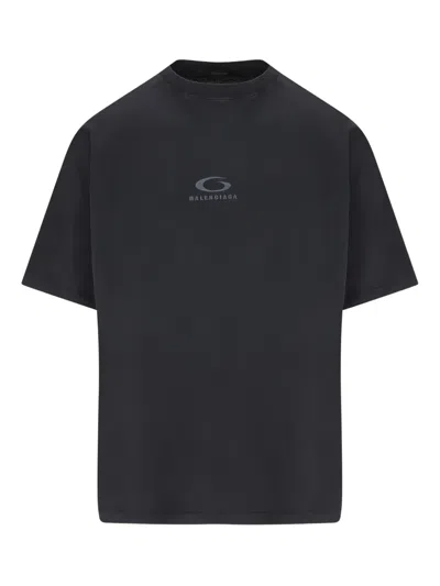 Balenciaga T-shirt Girocollo Manica Corta In Black