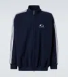 Balenciaga Loop Sports Icon Zip-up Track Jacket In Blue