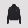 Balenciaga Womens Black Logo-embroidered Cotton-blend Track Jacket In Black