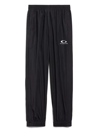 Balenciaga Loop Sports Icon Mid-rise Tracksuit Bottoms In Black