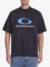 Balenciaga Icon Print Cotton T-shirt In Black