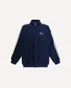 Balenciaga Loop Sports Icon Zip-up Track Jacket In Blue