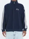 Balenciaga Loop Sports Icon Zip-up Track Jacket In Blue