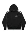 Balenciaga Black Zip-up Sweatshirt Loop Sports Icon In Black