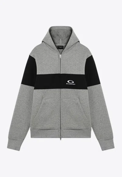 BALENCIAGA LOOP SPORTS ZIP-UP SWEATSHIRT