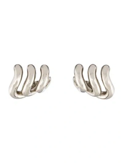 Pre-owned Balenciaga Loop Trio Earrings In Multi