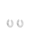 Balenciaga Loop Xxs Rhinestone-embellished Earrings In White