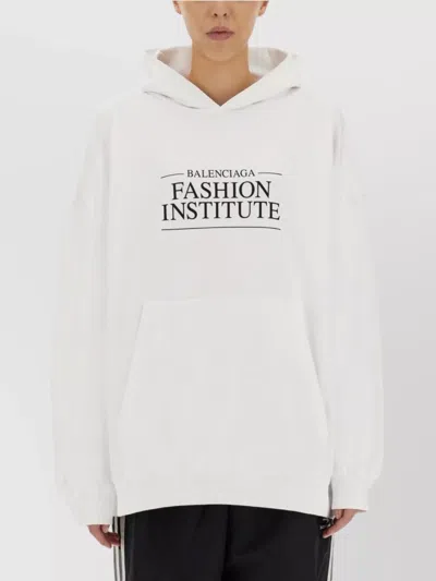 BALENCIAGA LOOSE FIT HOODED SWEATSHIRT KANGAROO POCKET