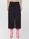 Balenciaga Loose Fit Wide Leg Trousers With Pockets In Black