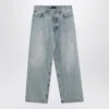 Balenciaga Loose Light Denim Jeans In Blue