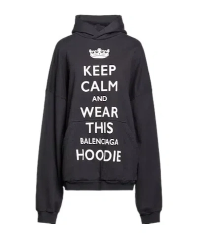 Balenciaga Loose Long-sleeve Sweatshirt In Black