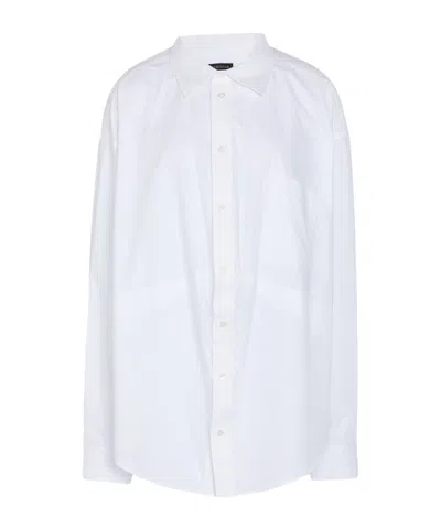Balenciaga Loose Solid Color Shirt In White