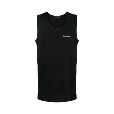 Pre-owned Balenciaga Loose Tank Top In Black 'black/white' | Women's Size Xs