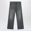 Balenciaga Loose Washed Jeans In /yellow In Blue
