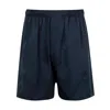 Balenciaga Navy Blue Satin Bermuda Shorts In Multi