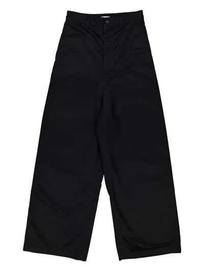 Balenciaga Low-crotch Wide-leg Trousers In Black