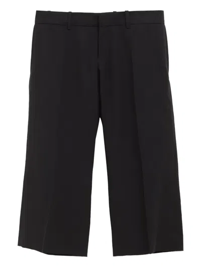 Balenciaga Low-raise Capri Trousers In Black