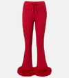 Balenciaga Low-rise Cotton Capri Pants In Red