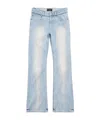 Balenciaga Distressed-effect Flared Jeans In Blue