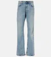 Balenciaga Women Low Waist Straight Jeans In Blue