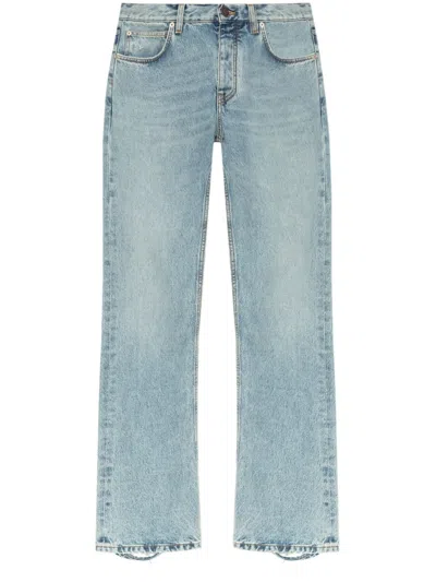 Balenciaga Women Low-waist Denim Jeans In Blue
