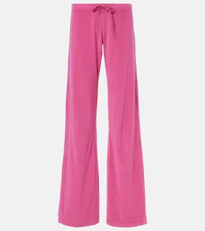 BALENCIAGA LOW-RISE TERRY TRACK PANTS
