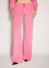 Balenciaga Terry Flared Track Pants In Pink