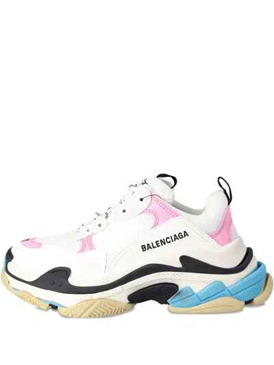 Pre-owned Balenciaga Low-top Chunky Sneakers In White