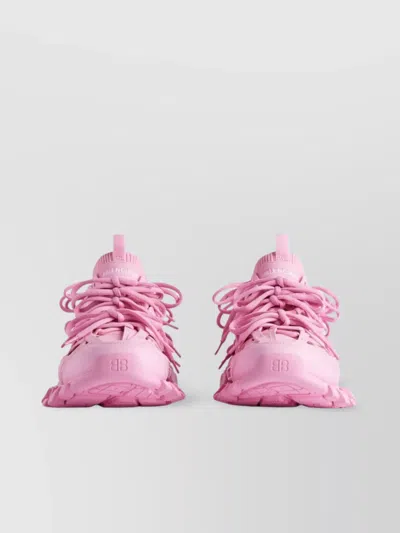 Balenciaga Low Top Panelled Sneakers In Pink